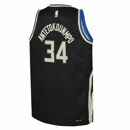 Giannis Antetokounmpo Milwaukee Bucks Jordan Brand Youth Swingman Jersey - Statement Edition - Black discount