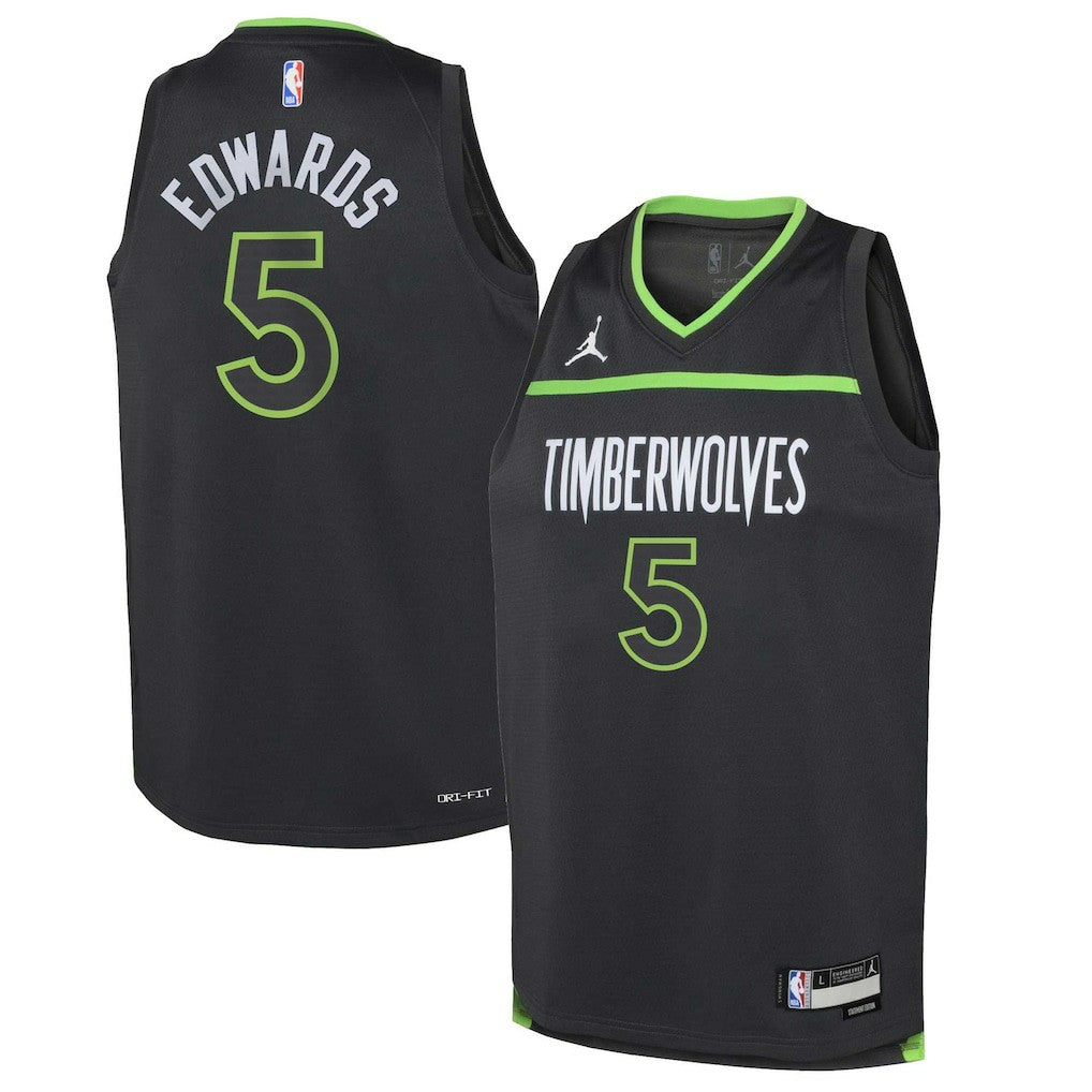 Anthony Edwards Minnesota Timberwolves Jordan Brand Youth Swingman Jersey - Statement Edition - Black on sale