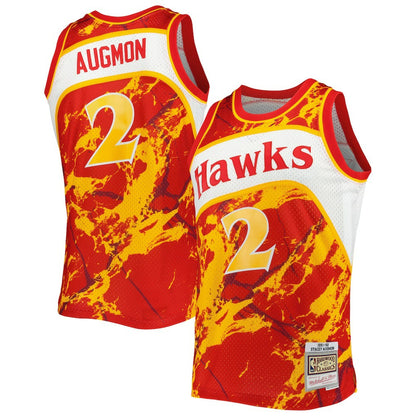 Stacey Augmon Atlanta Hawks 1991/92 Hardwood Classics Marble Swingman Jersey - Red | Mitchell & Ness shop
