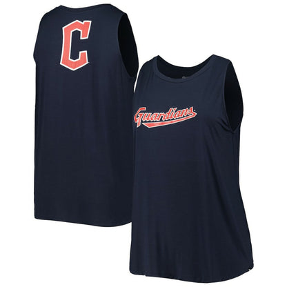 Cleveland Guardians Women's Plus Size Tank Top - Navy | New Era