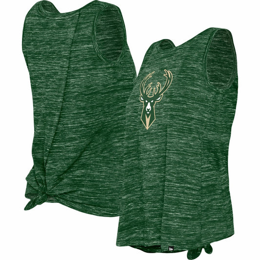 Milwaukee Bucks Women's Space Dye Active Tank Top - Hunter Green | New Era for sale