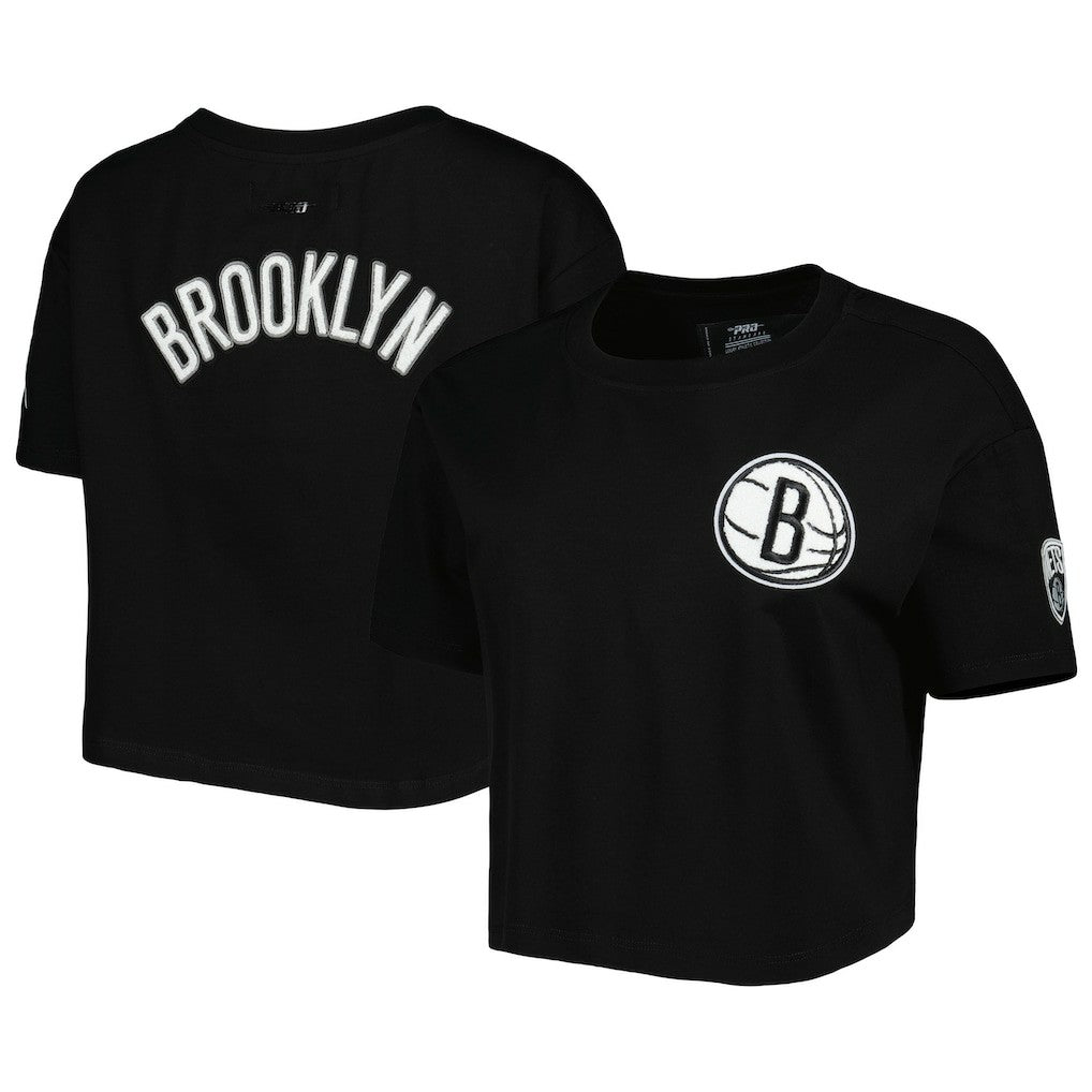 Brooklyn Nets Pro Standard Women's Classics Boxy T-Shirt - Black outlet