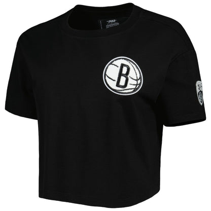 Brooklyn Nets Pro Standard Women's Classics Boxy T-Shirt - Black outlet