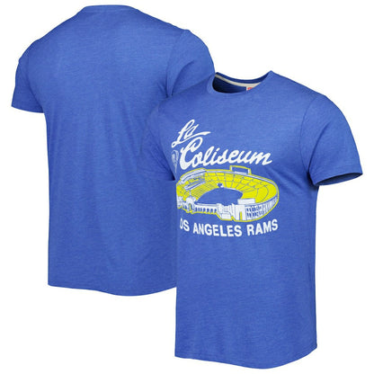 Los Angeles Rams Homage Stadium Tri-Blend T-Shirt - Royal online