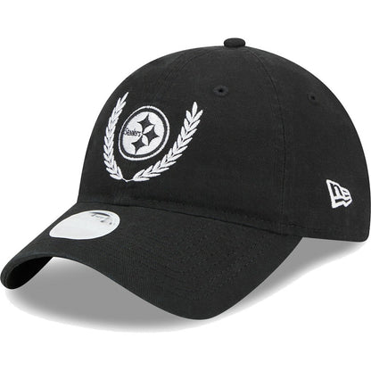 Pittsburgh Steelers New Era Women's Leaves 9TWENTY Adjustable Hat - Black online