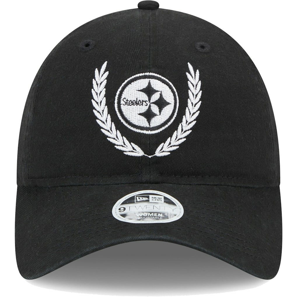 Pittsburgh Steelers New Era Women's Leaves 9TWENTY Adjustable Hat - Black online