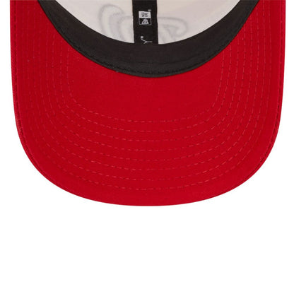 Washington Nationals Team Stripe Trucker 9FORTY Snapback Hat - White/Red | New Era