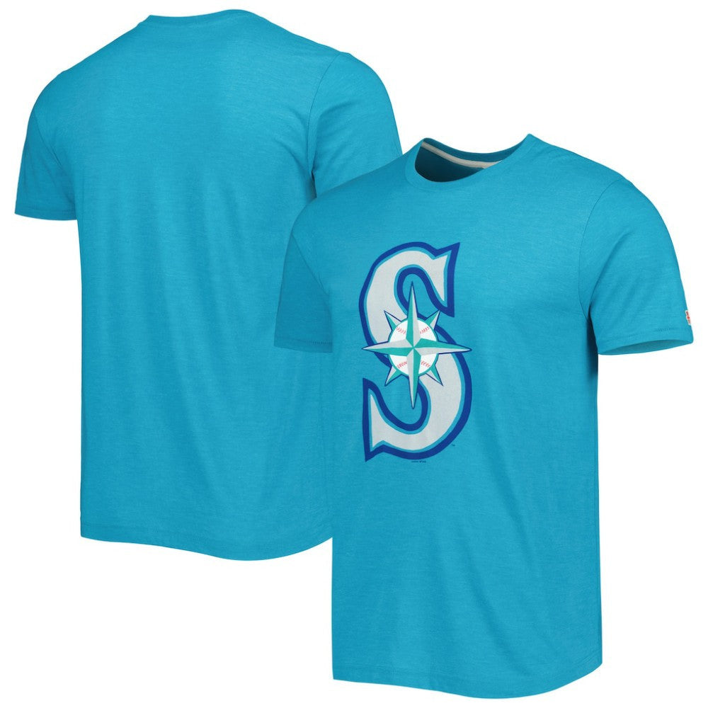 Seattle Mariners Homage Hand Drawn Logo Tri-Blend T-Shirt - Teal