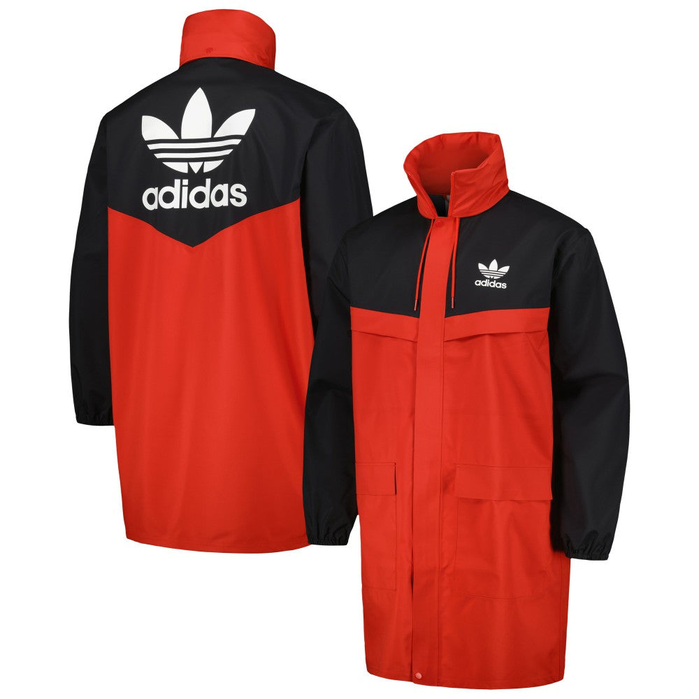 Manchester United Originals Hoodie Full-Zip Bench Jacket - Red/Black | Adidas outlet