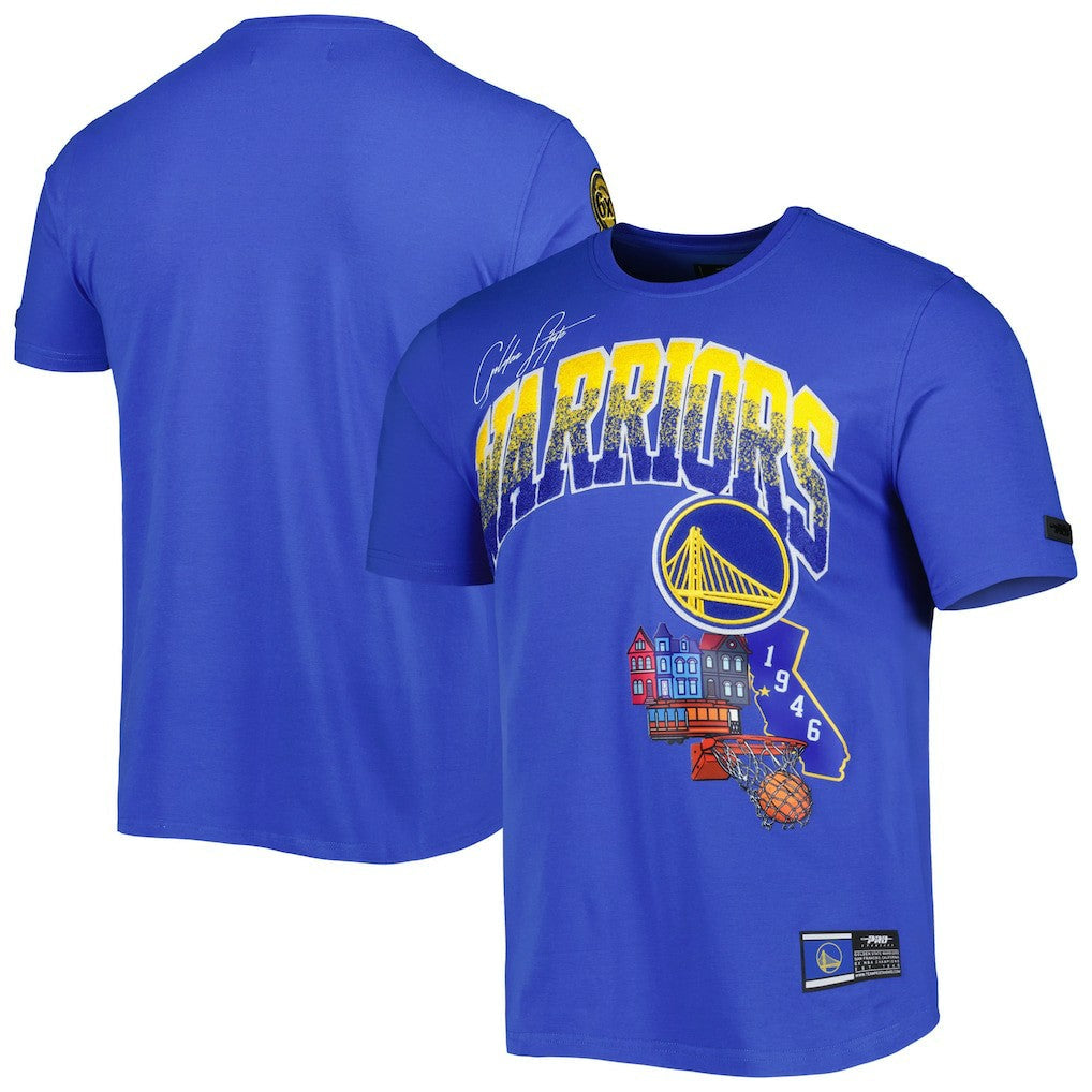 Golden State Warriors Pro Standard Hometown Chenille T-Shirt sale - Royal sale