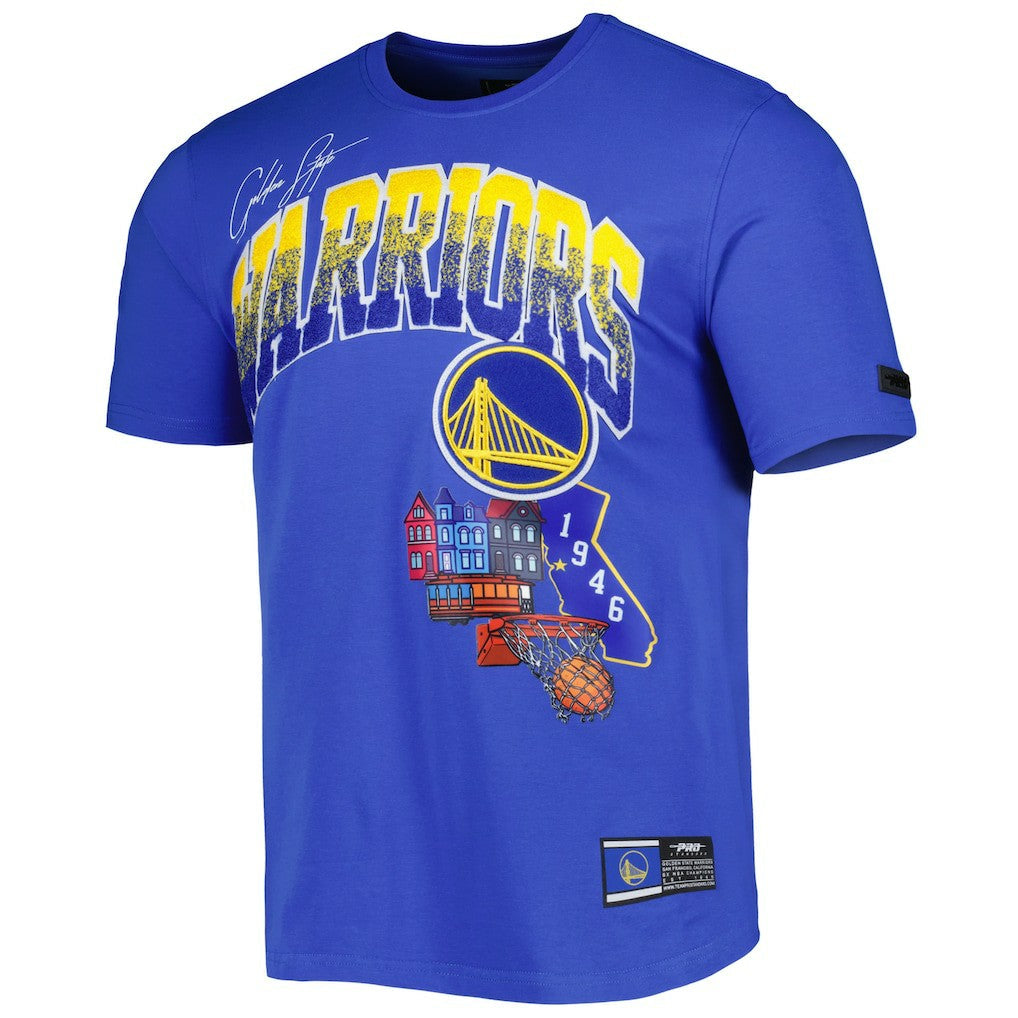 Golden State Warriors Pro Standard Hometown Chenille T-Shirt sale - Royal sale