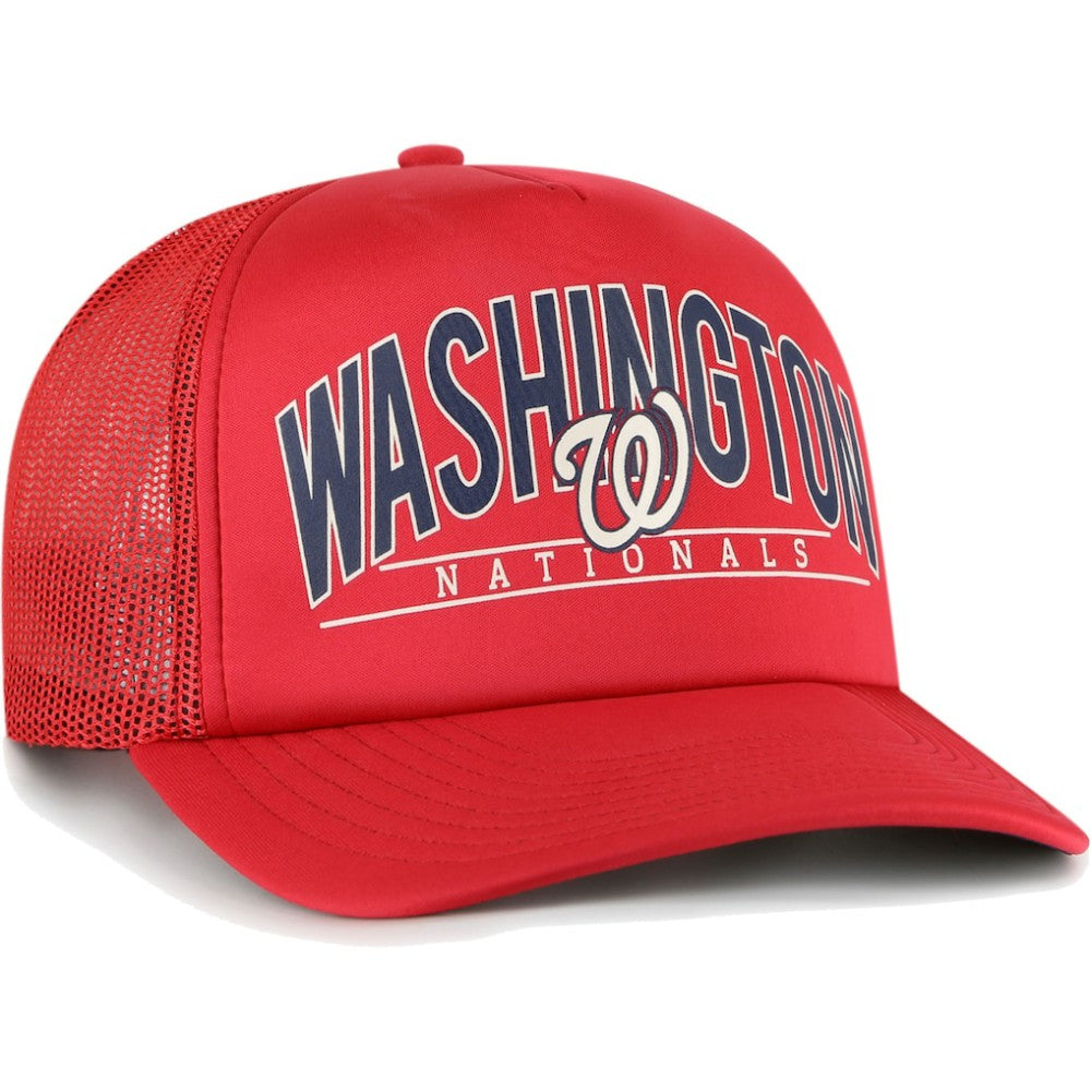 Washington Nationals Backhaul Foam Trucker Snapback Hat - Red | 47 brand