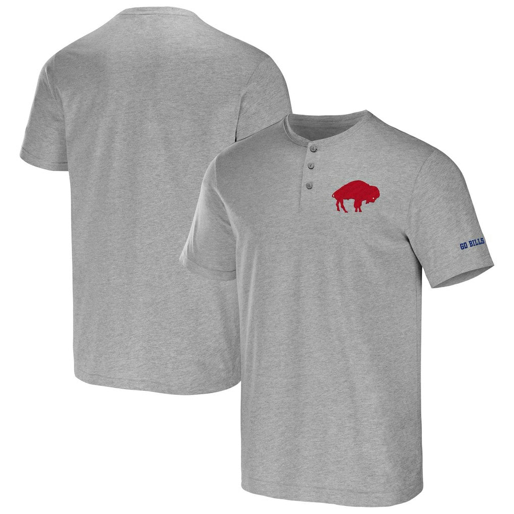 Buffalo Bills NFL x Darius Rucker Collection Henley T-Shirt - Heathered Gray online