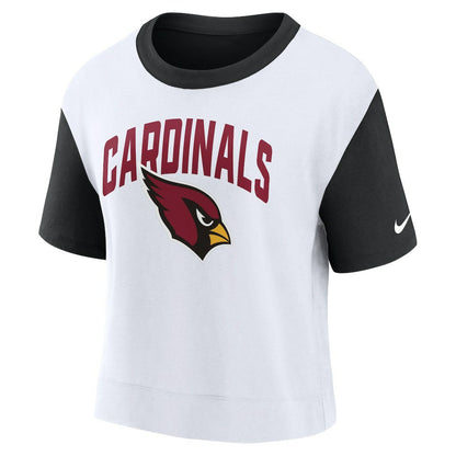 Arizona Cardinals Women's High Hip Fashion T-Shirt - Black/White | Nike sale