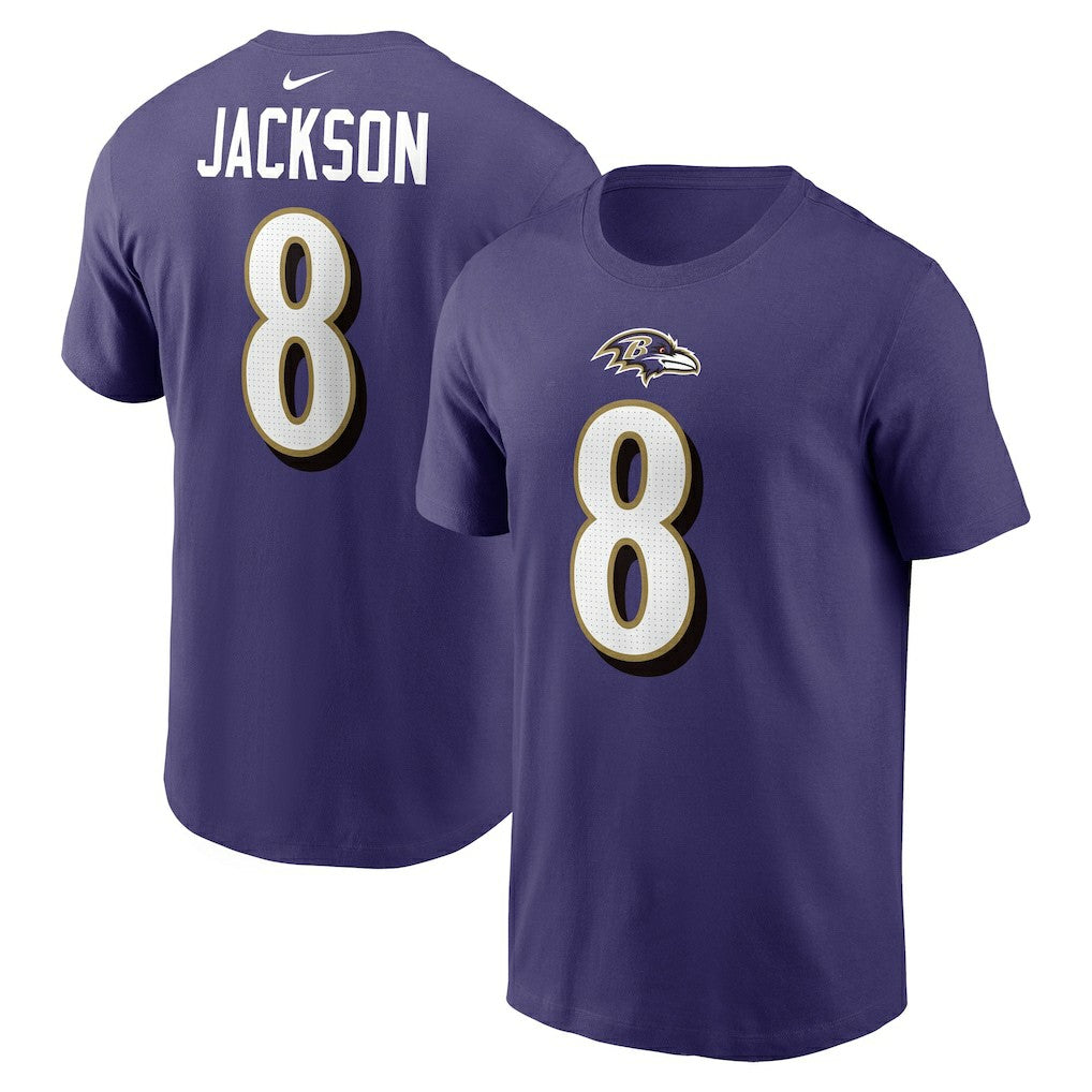Lamar Jackson Baltimore Ravens Player Name & Number T-Shirt - Purple | Nike sale