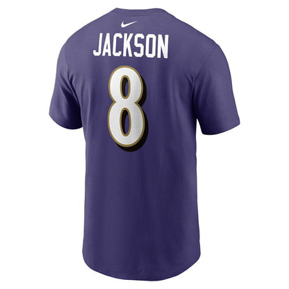 Lamar Jackson Baltimore Ravens Player Name & Number T-Shirt - Purple | Nike sale