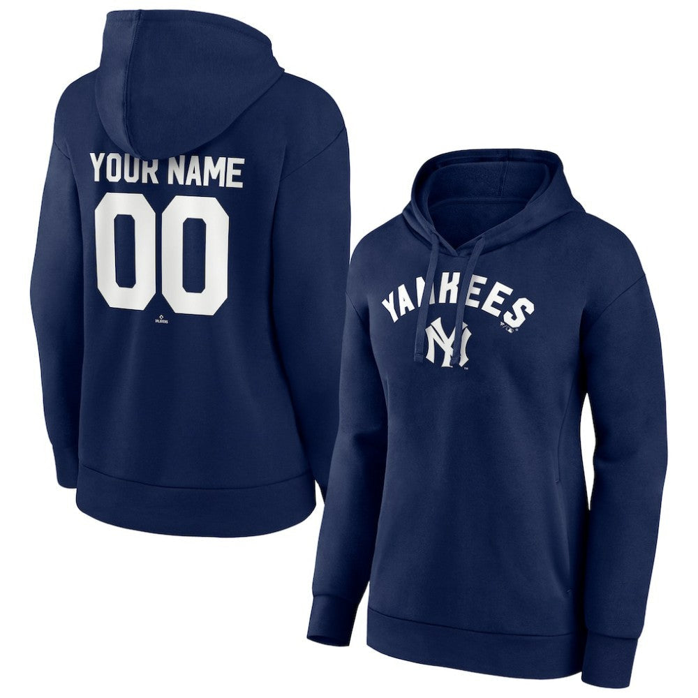 New York Yankees Women's Personalized Cooperstown Collection Winning Streak Pullover Hoodie - Navy