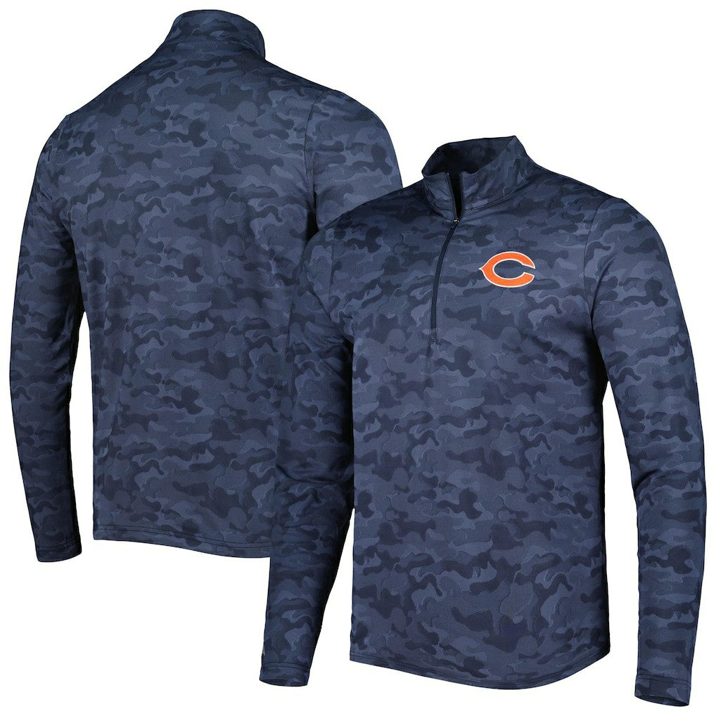 Chicago Bears Antigua Brigade Quarter-Zip Sweatshirt - Navy discount