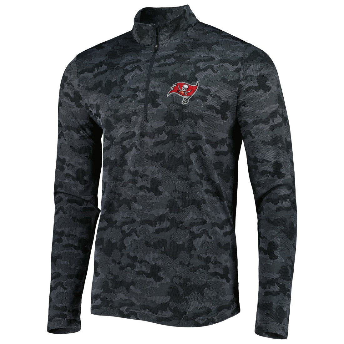Tampa Bay Buccaneers Antigua Brigade Quarter-Zip Sweatshirt - Black online