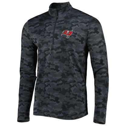 Tampa Bay Buccaneers Antigua Brigade Quarter-Zip Sweatshirt - Black online