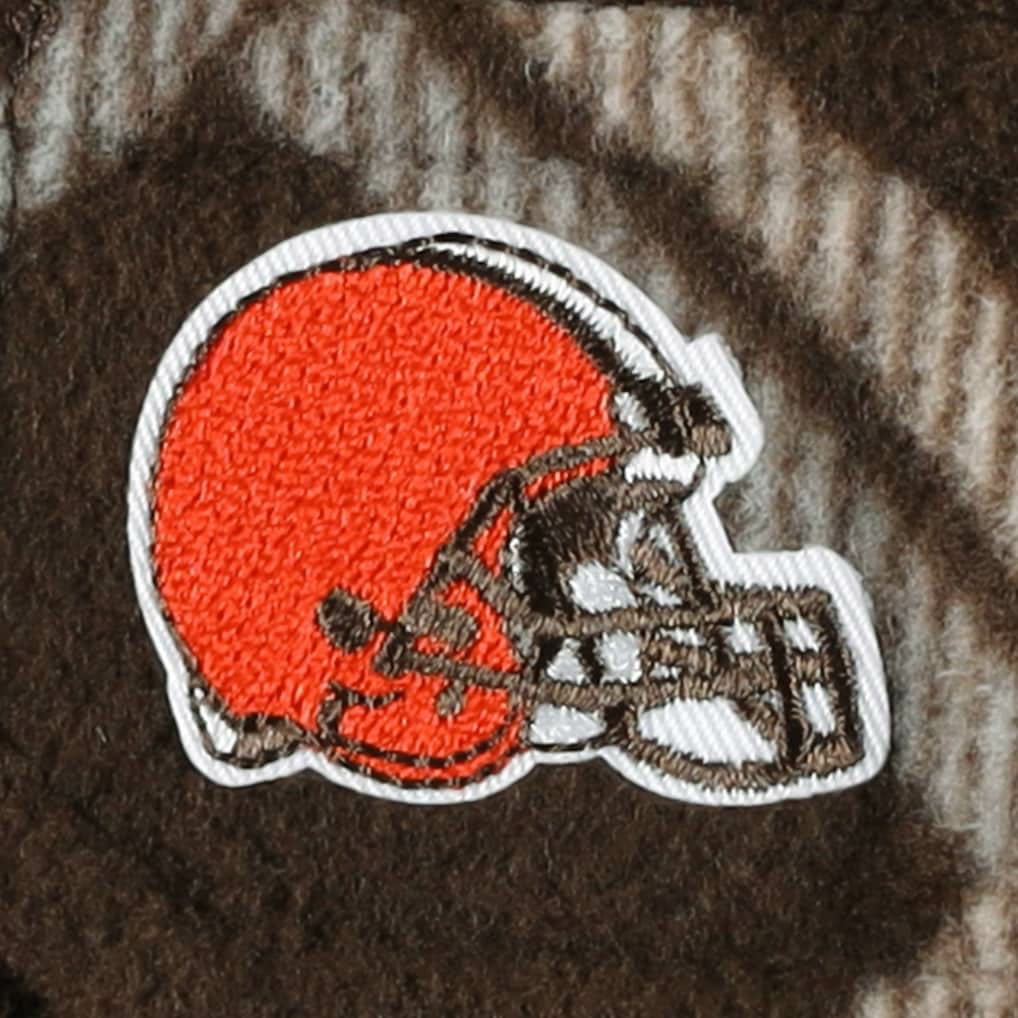Cleveland Browns Antigua Industry Flannel Button-Up Shirt Jacket - Brown on sale