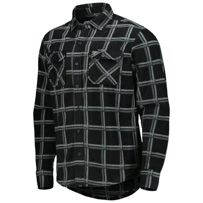 Las Vegas Raiders Antigua Industry Flannel Button-Up Shirt Jacket - Black for sale