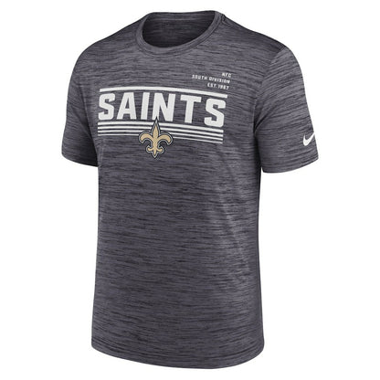 New Orleans Saints Yardline Velocity Performance T-Shirt - Anthracite | Nike cheap