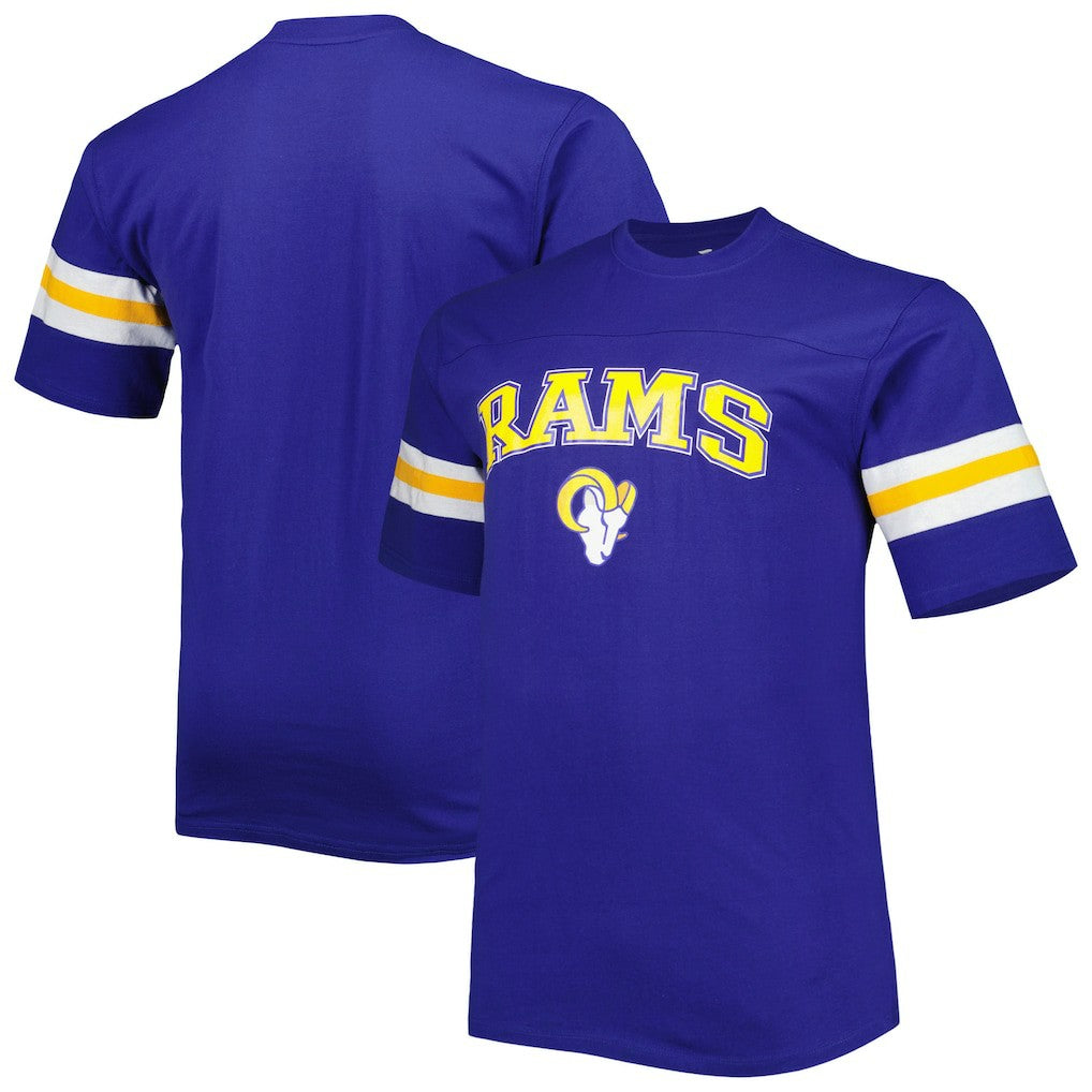 Los Angeles Rams Big & Tall Arm Stripe T-Shirt - Royal sale
