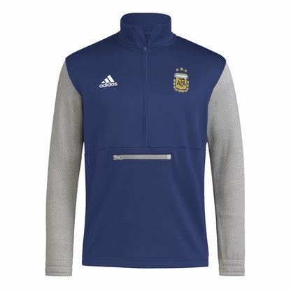 Argentina National Team Crest Long Sleeve Half-Zip Top - Navy | Adidas sale