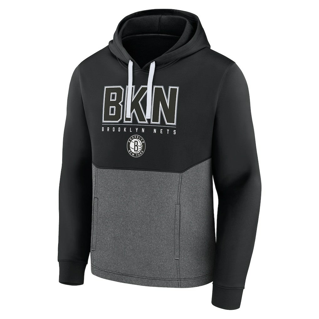 Brooklyn Nets Successful Tri-Blend Pullover Hoodie - Black | Fanatics shop