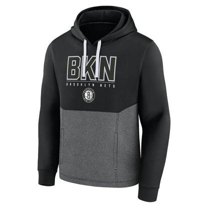 Brooklyn Nets Successful Tri-Blend Pullover Hoodie - Black | Fanatics shop