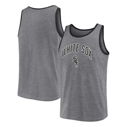 Chicago White Sox Primary Tank Top - Heather Gray