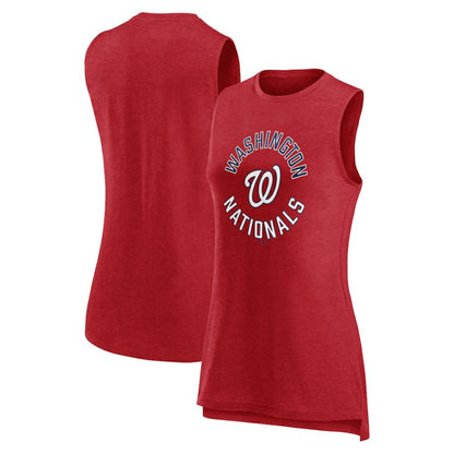 Washington Nationals Women's What Goes Around Tank Top - Heather Red