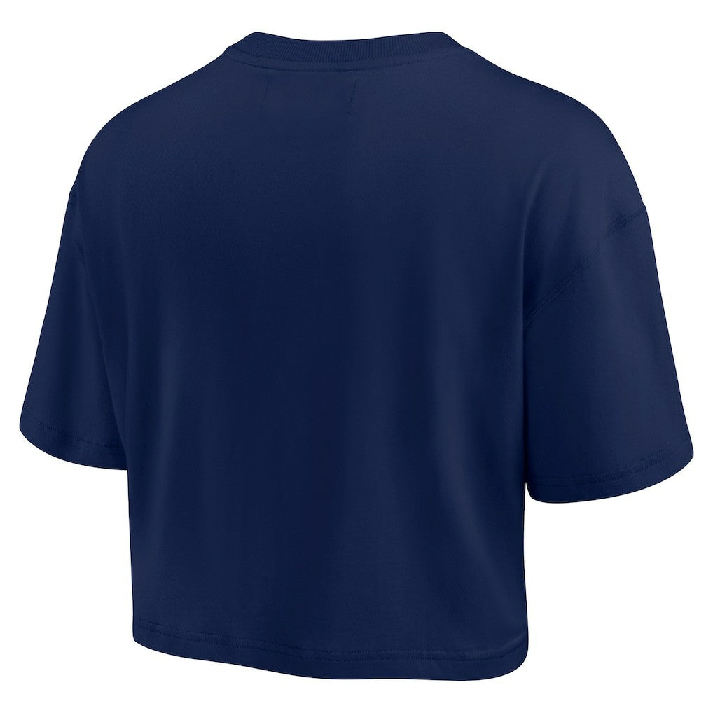 New England Patriots Women's Elements Super Soft Boxy Cropped T-Shirt - Navy online
