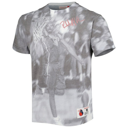Rasheed Wallace Detroit Pistons Above The Rim T-Shirt sale - Heather Gray | Mitchell & Ness outlet