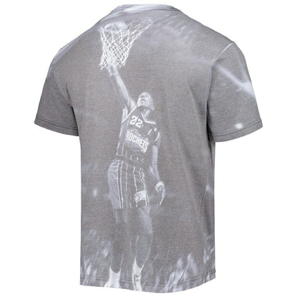 Clyde Drexler Houston Rockets Above The Rim T-Shirt - Heather Gray | Mitchell & Ness on sale