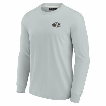 San Francisco 49ers Unisex Elements Super Soft Long Sleeve T-Shirt - Gray for sale