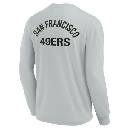 San Francisco 49ers Unisex Elements Super Soft Long Sleeve T-Shirt - Gray for sale