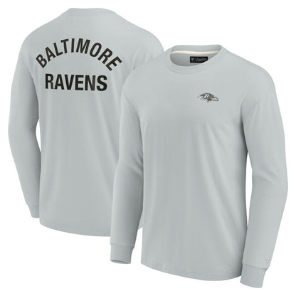 Baltimore Ravens Unisex Elements Super Soft Long Sleeve T-Shirt - Gray cheap