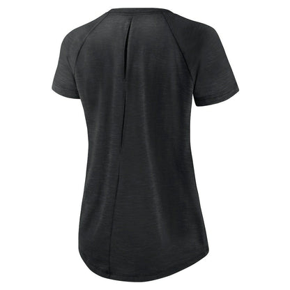 New Orleans Saints Women's Back Slit Lightweight Fashion T-Shirt - White/Heather Scarlet | Nike for sale