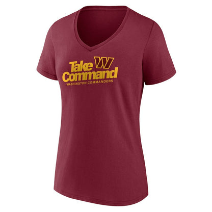 Women's Burgundy Washington Commanders Back Home Again V-Neck T-Shirt discount