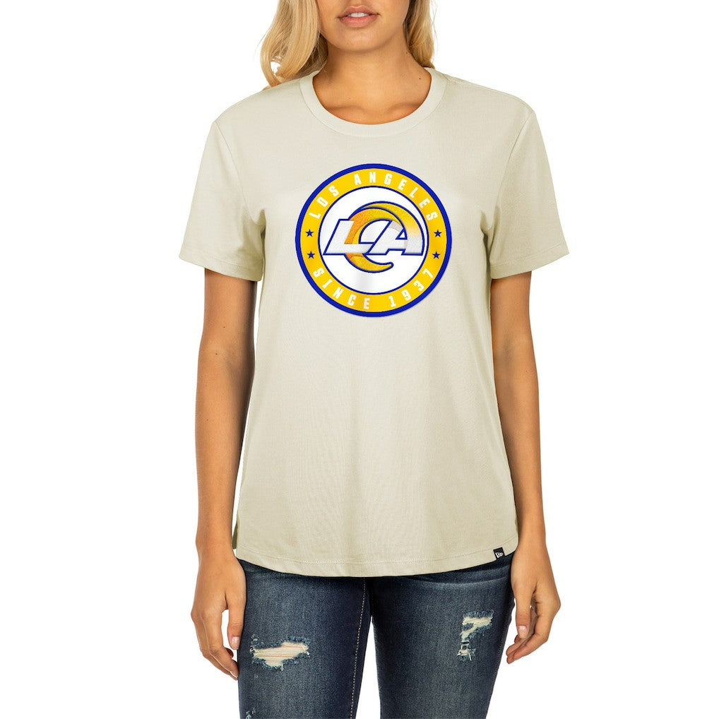 Los Angeles Rams New Era Women's 2023 NFL Draft T-Shirt - Cream for sale