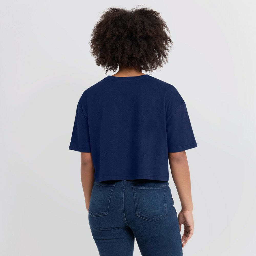 Boston Red Sox Women's Elements Super Soft Boxy Cropped T-Shirt - Navy