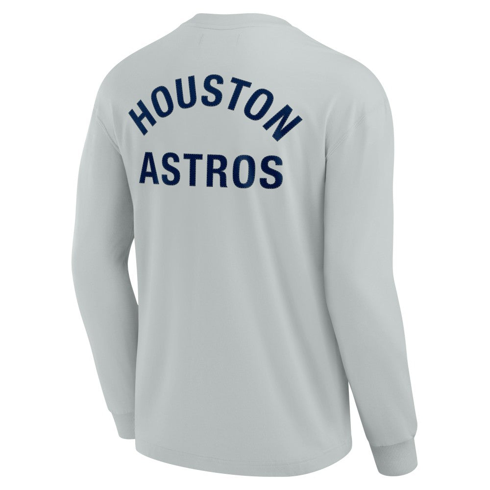 Houston Astros Unisex Elements Super Soft Long Sleeve T-Shirt - Gray