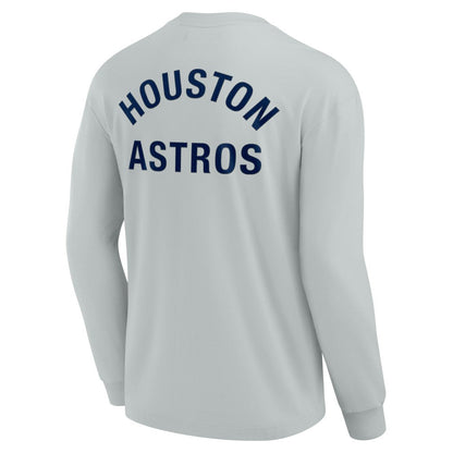 Houston Astros Unisex Elements Super Soft Long Sleeve T-Shirt - Gray