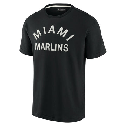 Miami Marlins Unisex Elements Super Soft Short Sleeve T-Shirt - Black