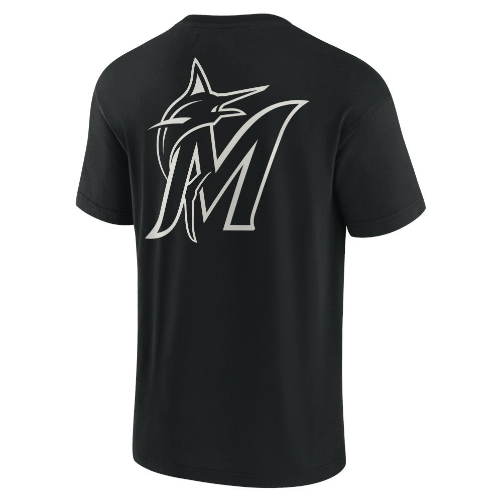 Miami Marlins Unisex Elements Super Soft Short Sleeve T-Shirt - Black