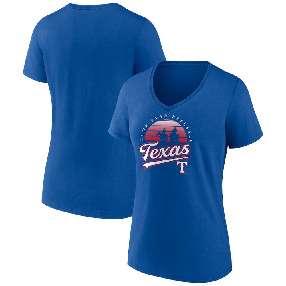 Texas Rangers Women's One Champion V-Neck T-Shirt - Royal