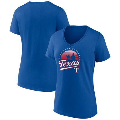 Texas Rangers Women's One Champion V-Neck T-Shirt - Royal