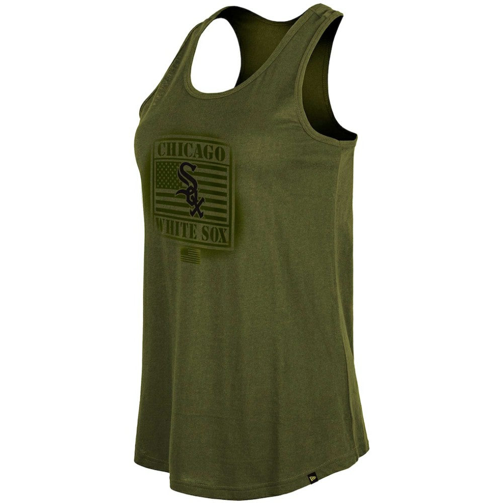 Chicago White Sox Women's 2023 Armed Forces Day Racerback Tank Top - Olive | New Era